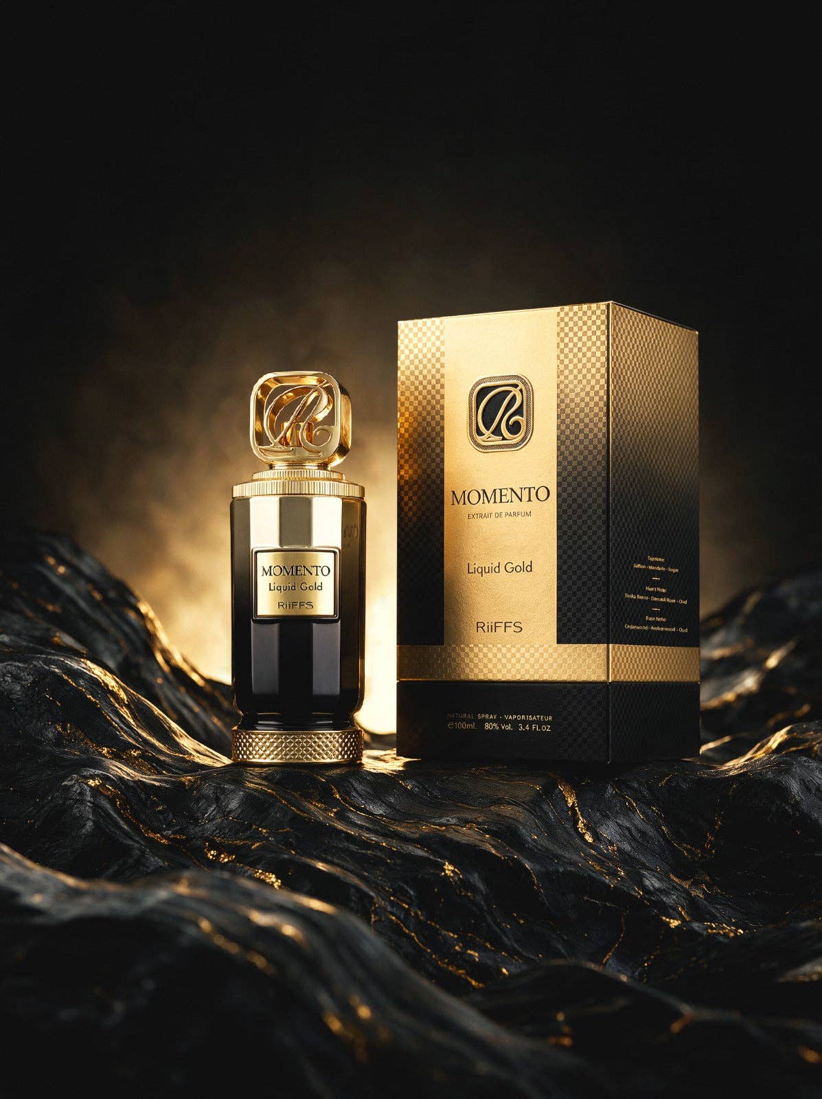 RIIFFS - MOMENTO LIQUID GOLD EXTRAIT | 3.4FL.OZ | FOR WOMEN AND MEN